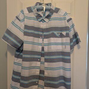 Columbia Men's summer stripe short sleeve button shirt XXL